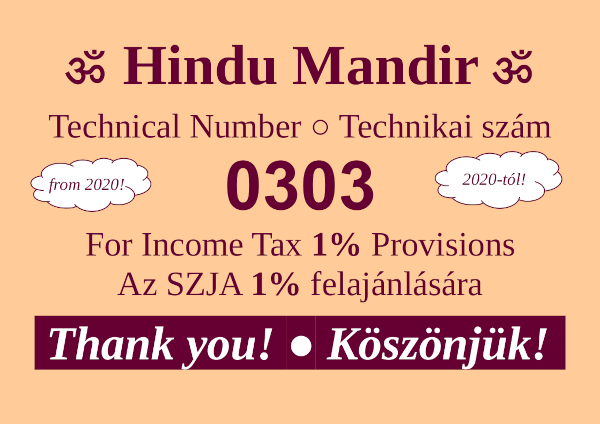 Hindu Mandir SzJA Technikai Szám